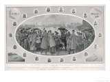 The Boat Race as Viewed from Barnes Bridge Giclee Print by Samuel Begg
