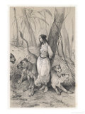 At Buenos Aires Argentina Maldonata Helps a Pregnant Lion Giclee Print by Victor Jean Adam