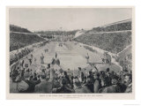 Spyridon Loues Winning the Race from Marathon Reproduction procédé giclée par Amedee Forestier