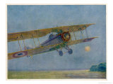 French Warplane Leaves on the Dawn Patrol Giclee Print by Maurice Bourgignon