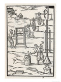 Medieval Depiction of Rolling out Sheet Metal Giclee Print by Branca 