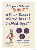 Poster for a New York Production of Capeks Play Rossums Universal Robots Giclee Print by Fornaro 