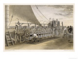 The Paying-Out Machinery on the Deck of the Great Eastern Giclee Print by Robert Dudley