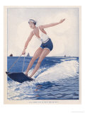 The Unusual Sport of Aquaplaning, a Variation on Water Skiing Giclee Print by Henry Fournier