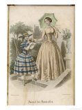 Dress with a Plain Skirt That Buttons up the Centre Jacket Giclee Print by Damours 