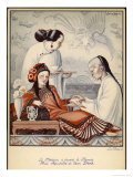 Chinese Doctor Feels the Pulse of an Aristocratic Patient with Exceedingly Long Finger Nails Giclee Print by Jean Droit