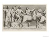 Roman Charioteer Receives His Instructions Before the Race Giclee Print by Pietro Santi Bartoli