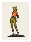 The Gold Digger. a Character from the Chronicle of Dickens' First American Visit in 1842 Giclee Print by Claud Lovat Fraser