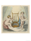One Cherub Plays the Lyre While Another One Sings All for the Benefit of Mr. Jones Giclee-trykk av Francesco Bartolozzi