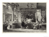 China a Cap Vendor's Shop in Canton Giclee Print by W. Floyd