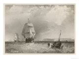 Sailing Vessels off the North Foreland Kent Giclee Print by Brandard 
