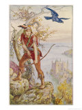 How Ian Direach Got the Blue Falcon reproduction procédé giclée par Henry Justice Ford