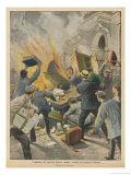 French Wine Growers Riot at Beziers Against Doctored Wine reproduction procédé giclée par Achille Beltrame