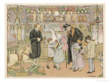 Children Crowd Round Their Grandfather with Dolls Boats and Toy Animals in This Toy Shop reproduction procédé giclée par Francis Bedford
