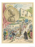 Joan of Arc, Her Supposed Home at Domremy and Her Supposed Death Reproduction procédé giclée par Melville Gilbert