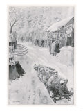 Four-Man Bobsleigh Races by at Oberhof Germany Giclee Print by Von Der Wehl