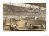 At Greenwich the Cable is Carefully Coiled in Tanks Before Loading Aboard the Great Eastern Giclee Print by Robert Dudley