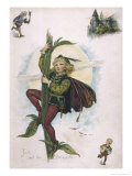 Jack Climbing Stalk Giclee Print by Eddie J. Andrews