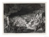 French Infantry Attack Algerians in the Caves of Damara reproduction procédé giclée