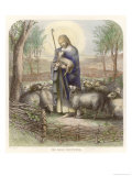 Jesus Depicted as the Good Shepherd reproduction procédé giclée par Franklin 