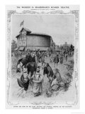 The Wooden O, Shakespeare's Summer Theatre, Outside the First of the Globe Theatres Giclee Print by Amedee Forestier