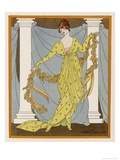 Sprigged Print Robe by Doucet Based on Classical Drapery Giclee Print by Robert Dammy