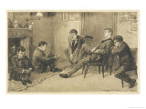 The Moral Reformers Beetle Stalky and Mcturk Punish the Two Bullies Giclee-trykk av Gordon Browne The Moral Reformers Beetle Stalky and Mcturk Punish the Two Bullies Giclee-trykk av Gordon Browne