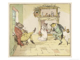 "A Frog He Would A-Wooing Go" 3 of 4 reproduction procédé giclée par Randolph Caldecott