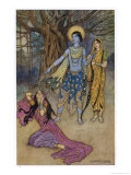 Rama the Seventh Avatar of Vishnu is Tempted by Shurpanakha a Rakshasa reproduction procédé giclée par Warwick Goble