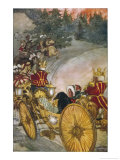 Gerda Rides in a New Coach of Pure Gold Giclee Print by A. Duncan Carse