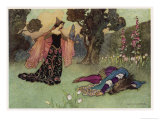 A Midsummer Night's Dream, Titania and Bottom Giclee Print by Warwick Goble