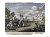 Cricket Match at the Artillery Ground London Giclee-trykk av Benoist