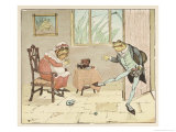 "A Frog He Would A-Wooing Go" 2 of 4 reproduction procédé giclée par Randolph Caldecott