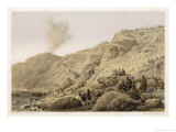 The Locals Watch with Interest as the Shore End of the Cable is Landed reproduction procédé giclée par Robert Dudley