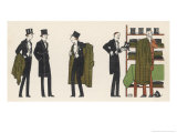 Gentlemen in Evening Dress Queue to Collect Their Overcoats from the Cloakroom Giclee Print by Bernard Boutet De Monvel