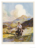 Boy Riding Motor Bike reproduction procédé giclée par Algernon Fovie