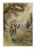 The Three Citrons' the Slave at the Well Giclee Print by Warwick Goble The Three Citrons' the Slave at the Well Giclee Print by Warwick Goble