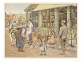 Outside an Ironmonger's Shop in a Country Town Giclee Print by Francis Bedford