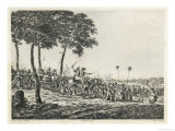 The Women of Paris Return in Triumph after Their Visit to the King at Versailles Lámina giclée por Dufour