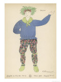 The Winter's Tale, Costume Design for a Peasant in the 1920 Paris Production Giclee Print by Fauconnet 