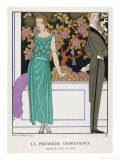 Jade Green Dress by Beer Giclee Print by Georges Barbier