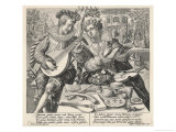 Dutchman and His Lady Friend Make Sweet Music Together, She Lays Down Her Viol Giclee Print by Crispijn de Passe