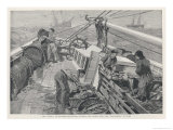 Beheading Cod on the Newfoundland Banks Giclee Print by F. De Haanen