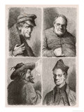 Four Faces Page 1 of 2 Reproduction procédé giclée par J. Adam
