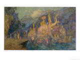 Heroes Rise from Ganges reproduction procédé giclée par Warwick Goble