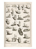 Selection of Ancient and Not So Ancient Footwear Including Various Styles of Sandal Giclee Print by Bernard