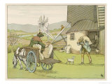 The Miller Carries a Third Sack of Flour to a Waiting Cart Giclee Print by Francis Bedford