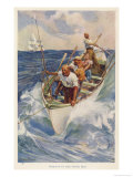 Whaling in the Pacific Giclee Print by Alec Ball