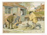 The Village Vet (Veterinary Surgeon) Advises a Young Customer on Her Dog's Diet Giclee Print by Francis Bedford