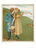 Jack and Jill are Head Over Heels in Love Giclee-trykk av Edward Hamilton Bell Jack and Jill are Head Over Heels in Love Giclee-trykk av Edward Hamilton Bell